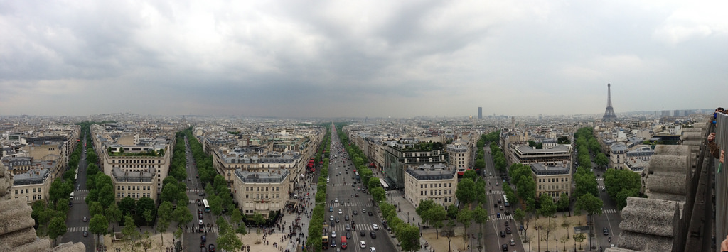 view from the Arc de Triomphe