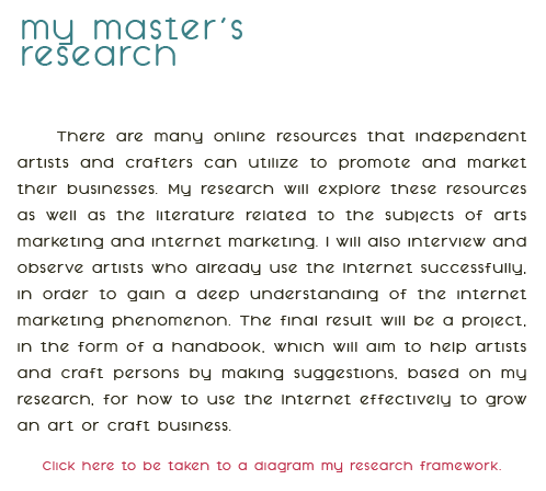 My master's research