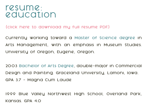 Resume - education